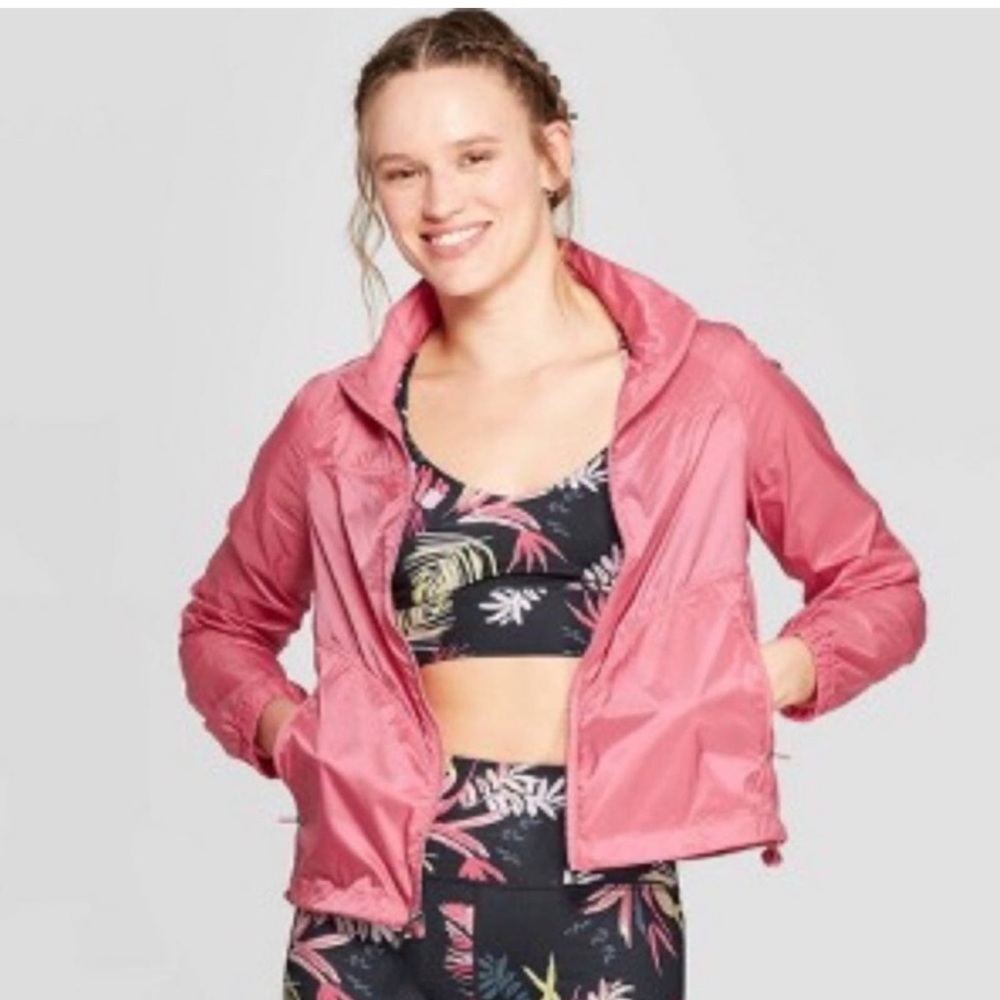 JoyLab women’s size large dusty rose windbreaker jacket